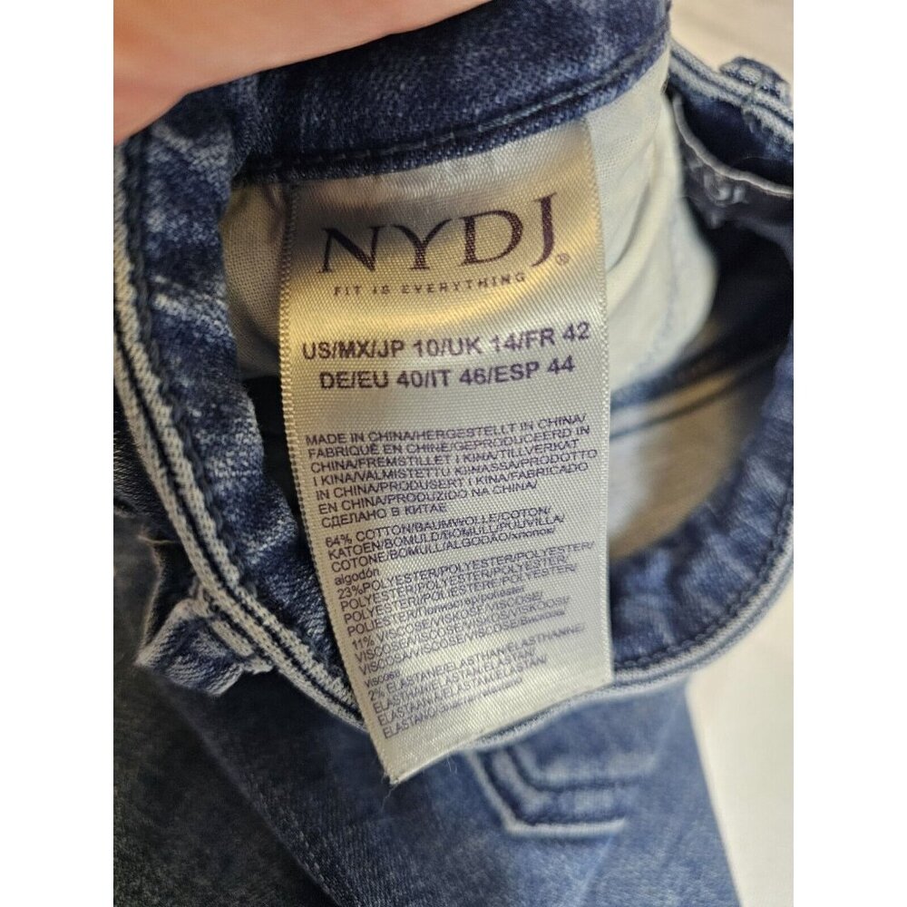 NYDJ Barbara Bootcut Lift & Tuck Denim Jeans 10JP Acid Washed - Picture 4 of 10